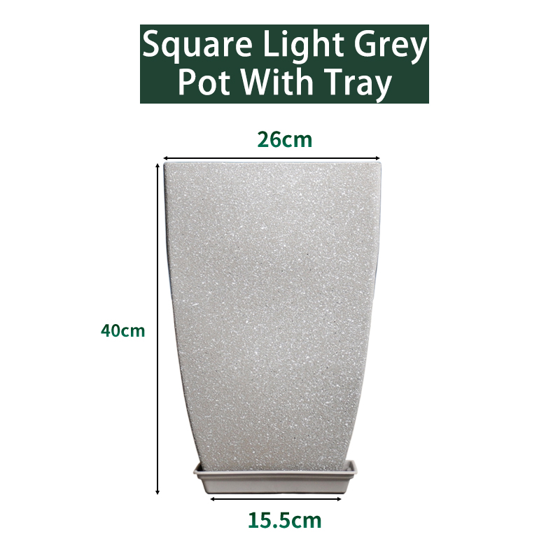 10,5 pulgadas cuadrado olla gris claro con tary