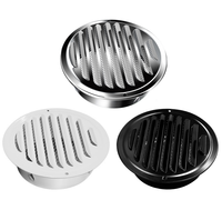Grille d'aération ronde à économie d'énergie flexible en acier inoxydable 201/304 pour hottes de cuisinière échappement de cuisine utilisation extérieure et hospitalière