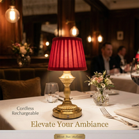 Lampada da Tavolo LED Vintage Minimalista con Controllo Touch, Elegante Luce da Comodino per Matrimoni, Hotel ed Eventi