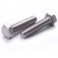 304 316 Baja Tahan Karat ANSI/ASME B18.2.1 Sekrup Kepala Heksagonal Setengah Ulir Penuh Inch Hex Cap Screw Hexagon Head Bolt 10 # -32 1/4-20 1/2-13 3/4-10