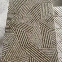 Carreaux de granit gris G682 3D contemporains de qualité supérieure, polis, écologiques, à motif incurvé, pour revêtement mural extérieur de paysage hôtelier