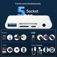 Lecteur de cartes USB Type-C 3-en-1 compatible avec les cartes SD pour ordinateurs portables et appareils mobiles - Accessoire numérique multifonction