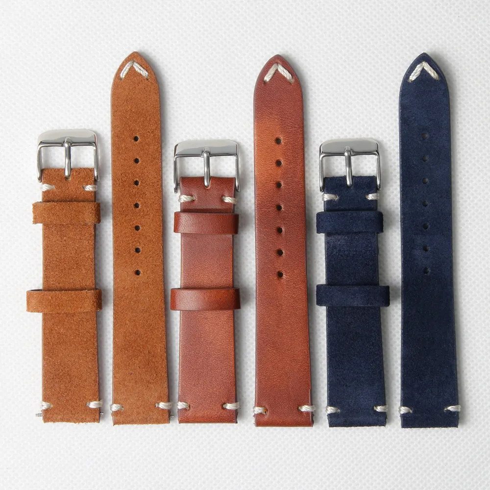 20mm 22mm watch bands leather watch strap high quality genuine leather strap