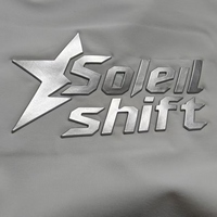 Étiquette thermocollante 3D personnalisée en TPU, patch logo argent mat haute fréquence pour vêtements de travail