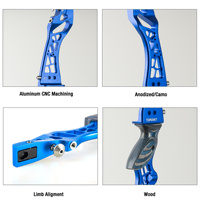Arc recurve ILF Topoint Archery, poignée UNISON 23 pouces, poignée d'arc en aluminium CNC, arc de tir à l'arc RH et LH OEM/ODM