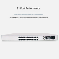 Multiplexeur vocal optique 1E1 PCM, terminal optique, 16 canaux téléphoniques + 4 ports Ethernet, double alimentation 1 paire