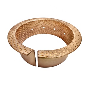 Roulements à manchon en PTFE autolubrifiants en bronze CuSn8 et CuSn6.5 Bagues <span class=keywords><strong>de</strong></span> <span class=keywords><strong>type</strong></span> cylindrique à bride avec conception enveloppée - Product Image 1
