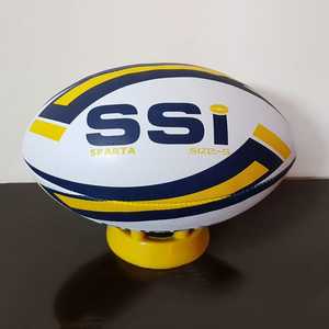 Ballon de rugby en cuir synthétique premium à 4 panneaux, équipement de jeu professionnel de haute qualité avec des lacs robustes - Product Image 3