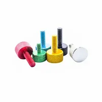 Vis moletées colorées en alliage d'aluminium M3/M4*6/8/10mm pour panneaux latéraux de châssis d'ordinateur, vis moletées à serrage manuel pour le bricolage