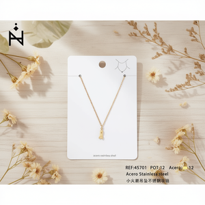 Collar con Colgante de Cohete Angelina, Chapado en Oro, Acero Inoxidable, Minimalista, para Uso Diario, Unisex, Regalo - Product Image 4