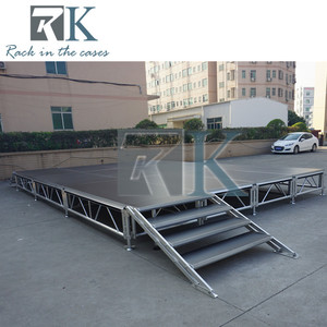 เวทีอลูมิเนียมอัลลอยแบบพกพาพร้อมม่าน ฉากเวทีแบบโมดูลสำหรับงานแต่งงาน - Product Image 3