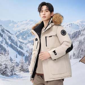 Vêtements de travail veste en duvet épais chaud manteaux en duvet <span class=keywords><strong>grand</strong></span> col de fourrure à capuche vêtements de protection contre le <span class=keywords><strong>froid</strong></span> <span class=keywords><strong>pour</strong></span> hommes et femmes - Product Image 1