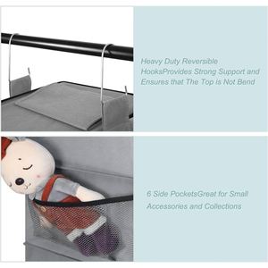 6-Shelf Weekly Hanging Closet Organizer for Kids with 6 Side Pockets Weekday Kids Clothes Organizers - Product Image 2