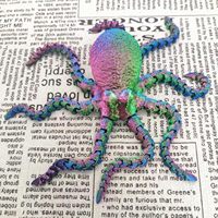 Juguete Antiestrés Impreso en 3D de Criatura Marina de PLA, Modelo Articulado Flexible, Regalo para Aliviar el Estrés, Decoración de Escritorio, 24 cm