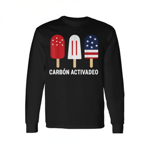 Camiseta de manga larga americana roja y azul con diseño de paleta de helado para el 4 de julio de EE. UU. - Product Image 2