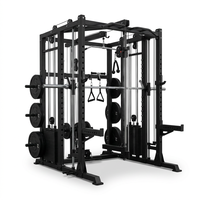 OEM Machine Smith Commerciale Tout-en-un en Acier, Rack à Squat Multifonctionnel et Power Rack avec Système de Contrepoids