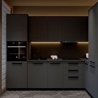 Foshan Fabricant Conception modulaire personnalisée Armoires de cuisine en acier inoxydable ignifuges en forme de L pour le mobilier de maison
