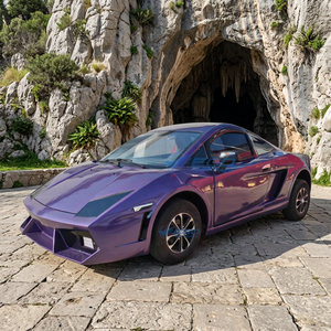 Voiture de sport classique violette pour les loisirs et les vacances, idéale pour les road trips, voiture électrique rétro, voiture purement électrique - Product Image 1