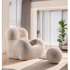 Fauteuil inclinable en forme de S pour maman, idéal pour salon, balcon ou chambre, en <span class=keywords><strong>laine</strong></span> <span class=keywords><strong>bouclée</strong></span>, pour se détendre - Product Image 4