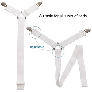 Porte-draps de lit ceinture réglable clips de <span class=keywords><strong>matelas</strong></span> sangles de support 6 voies élastiques entrecroisés vente en gros - Product Image 5