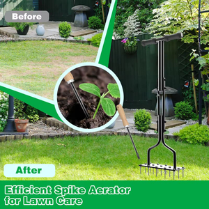 Aérateur de pelouse industriel en acier à pointes avec pointes de rechange, aérateur manuel pour pelouse et jardin, qualité industrielle - Product Image 5
