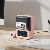 Imprimante d'étiquettes thermique USB Phomemo M120 50 mm de large, noir et blanc, portable, pour la maison et le bureau