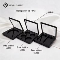 Boîtier compact carré magnétique doré personnalisé ML Pack pour fard à joues, vide, avec miroir, étui à poudre compacte