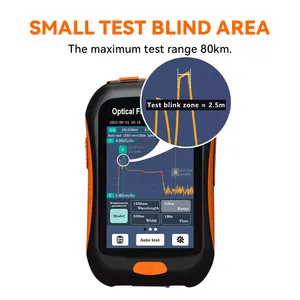 FCST Mini OTDR NK2800 5-IN-1 fibra attiva 1550nm riflettometro IN fibra ottica e VFL OLS OPM EventMap 20/22dB 60/80Km Mini OTDR