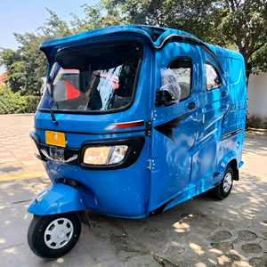 รถสามล้อไฟฟ้าสำหรับผู้โดยสาร 48V 501-800W แบบเปิดประทุน 3 ที่นั่ง โครงเหล็ก ได้รับการรับรองมาตรฐาน DOT สีดำพร้อมหลังคาสีเหลือง - Product Image 1