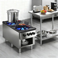 Cuisinière à gaz commerciale de 180 000 BTU en acier inoxydable, plaque chauffante à gaz, équipement de cuisson commercial pour restaurant