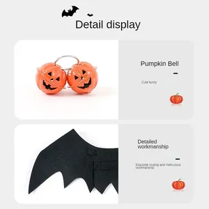 Costume d'<span class=keywords><strong>Halloween</strong></span> <span class=keywords><strong>pour</strong></span> chat, costumes d'<span class=keywords><strong>Halloween</strong></span> <span class=keywords><strong>pour</strong></span> petits chiens, ailes <span class=keywords><strong>de</strong></span> chauve-souris avec clochette citrouille, accessoires <span class=keywords><strong>de</strong></span> déguisement <span class=keywords><strong>pour</strong></span> animaux <span class=keywords><strong>de</strong></span> compagnie <span class=keywords><strong>pour</strong></span> fête d'<span class=keywords><strong>Halloween</strong></span> - Product Image 5