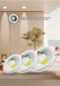 6 + 6W 9 + 9W 12 + 12W Led Downlight tại chỗ xuống Đèn LED trần ánh sáng thủy tinh Downlight - Product Image 5