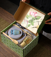 Support de fouet Chasen de luxe personnalisé pour Noël, ensemble cadeau d'outils de matcha, kit de démarrage matcha