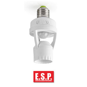 E27 PIR Motion Sensor LED <strong>Lamp</strong> Socket Intelligent Switch Light Bulb <strong>Lamp</strong> <strong>Holder</strong> Stylish Plastic Screw Design - Product Image 1
