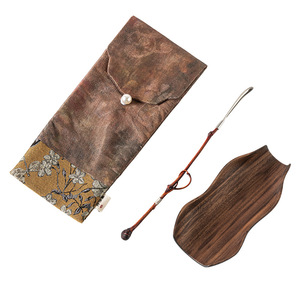 Bolsa de Té de Brocado Cosida a Mano, Doble Capa, Portátil, Accesorio para el Set de Té Zen Kung Fu, Estuche de Viaje - Product Image 5