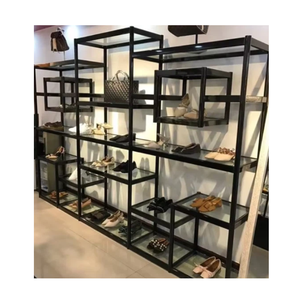Étagère de présentation métallique moderne et personnalisable, écologique, pour supermarché, magasin de chaussures, rangement de sacs à fermeture éclair et sacs à main - Product Image 1