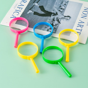 Lupa de mano colorida para niños, herramienta de observación para investigación científica y enseñanza, de plástico, 60mm - Product Image 1