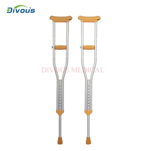 Adjustable Underarm Height Light Weigh Aluminum Alloy Medical Portable Comfortable Telescopic Crutches Axillary Crutches - Product Image 3