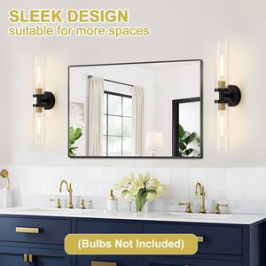 Appliques murales <span class=keywords><strong>de</strong></span> <span class=keywords><strong>salle</strong></span> <span class=keywords><strong>de</strong></span> <span class=keywords><strong>bain</strong></span> noires, dorées, argentées, à câblage direct, en verre transparent et métal, éclairage <span class=keywords><strong>de</strong></span> <span class=keywords><strong>miroir</strong></span> <span class=keywords><strong>pour</strong></span> <span class=keywords><strong>salle</strong></span> <span class=keywords><strong>de</strong></span> <span class=keywords><strong>bain</strong></span>, couloir, chambre à coucher - Product Image 4