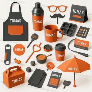 Delantal combinado personalizado para regalo de restaurante, bolso de taza, logotipo personalizado, ideal para promoción comercial y regalos de Festivales de comida - Product Image 3