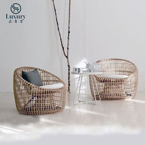 أسلوب بسيط فاخر حديث مقاوم للماء خوص الروطان حديقة خارجية مريحة - Product Image 3