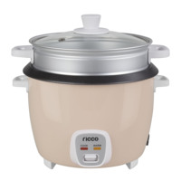 Olla Arrocera Eléctrica RICCO 2026 con Forma de Tambor, de 0.6L a 2.8L, Nuevo Diseño con Vaporera y Accesorios, Cuchara Medidora