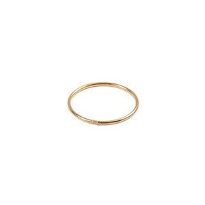 18K Gold Stainless Steel Slim Extremely Thin <b>Ring</b> with Zircon Stones | Anti-rust Waterproof & Hypoallergenic Fine <b>Ring</b> for Women - Product Image 5