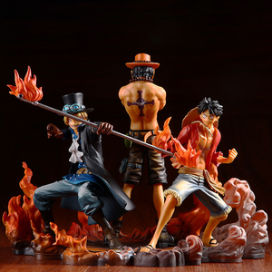 XR Set 3 Pezzi <span class=keywords><strong>Figure</strong></span> Anime <span class=keywords><strong>One</strong></span> <span class=keywords><strong>Piece</strong></span> Monkey D. Luffy Sabo Ace Set dei Tre Fratelli Action <span class=keywords><strong>Figure</strong></span> in Resina PVC - Product Image 2