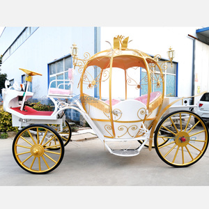 Chariot électrique de luxe et élégant en forme de citrouille pour fêtes d'enfants, mariages, transport spécial et décoration - Product Image 5