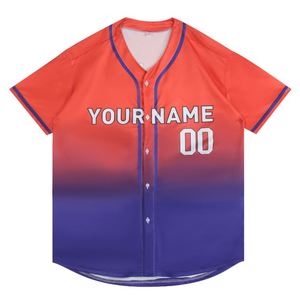 Maillots de baseball et softball américains personnalisés en sublimation pour équipes, uniformes en maille unie, vente en gros OEM - Product Image 2