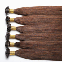 Meilleure Vente Extensions de Cheveux à Pointe Plate K-tip en Kératine Italienne Noires Brutes Double Drawn Naturelles Vierge 100% Cheveux Humains Vietnamiens