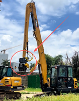 Accessoire de taille d'arbres à grande portée pour machines forestières, compatible avec les excavatrices de construction et les scies à grappin