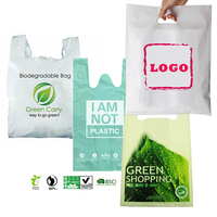 Sac de remerciement écologique en PLA de luxe pour vêtements et marchandises, sac de courses compostable et biodégradable en plastique