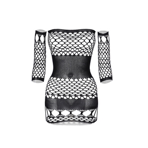 Femmes Lingerie Résille Robe Maille Bady Poupée Résille Body En Gros 2pcs Ensemble Sexy Bodystocking Voir À Travers Chemise - Product Image 6